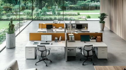 High-Performance Office with Ergonomic Workstations