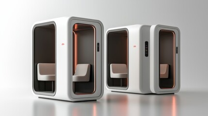 Modern Office with Private Phone Booths