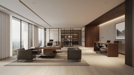 Modern Office with Private Phone Booths