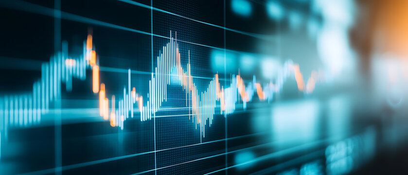 Market analysis trends digital finance chart data visualization modern tech environment close-up view business insights