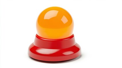 Vibrant Alarm Light on Clean White Background