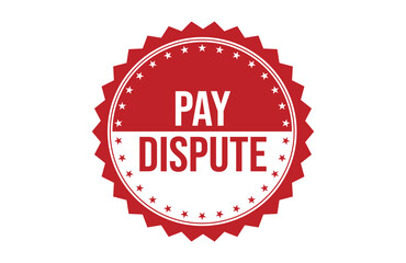 Pay Dispute red ribbon label banner.
