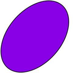 Ellipse shape placed on white background.