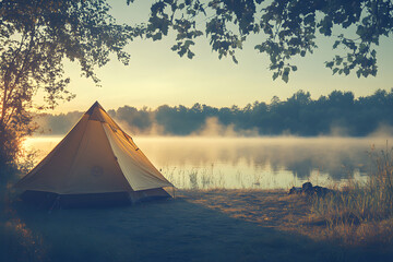 camping in the mountains