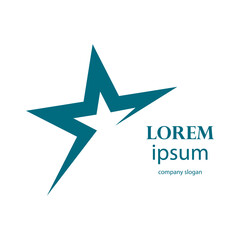 Obraz premium successful victory star logo design