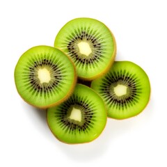 Fototapeta premium Sliced kiwi fruit in a clean photo studio setting
