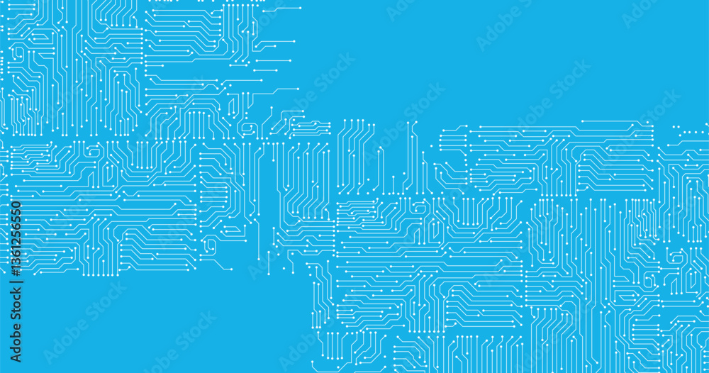 Poster Vector circuit board pattern for background technology. 