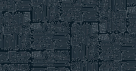 circuit board electronic or electrical line on black engineering technology concept vector background