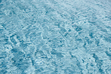 abstract blue color water wave in swimming pool pure natural swirl pattern texture