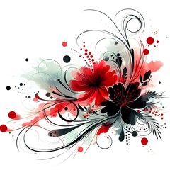 flowers watercolor illustration