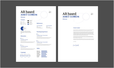 Professional modern and minimal resume CV, Clean and modern resume portfolio CV template