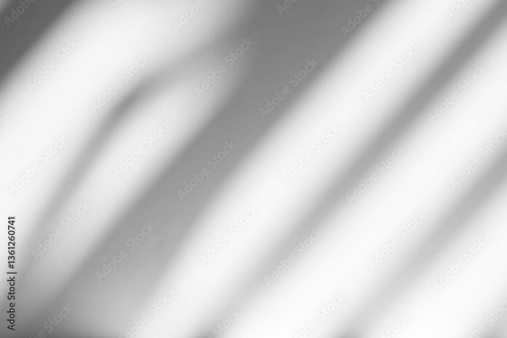 Poster Wall interior background, studio and backdrops show products.with shadow from window color white and grey. background for text insertion and presentation product