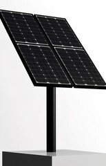 Obraz premium green energy solar and wind isolated background 