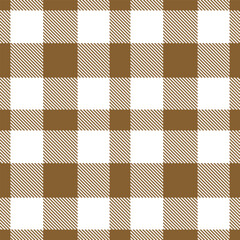 Cool Dirt Brown Seamless Tartan with Metallic White accents Textile Design