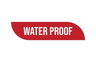 Red banner water proof isolated on white background.