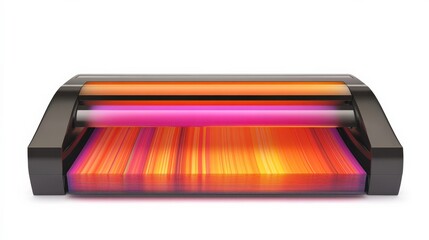 Vibrant Document Scanning Setup with Isolated Background