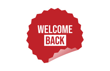 Welcome back red ribbon label banner.