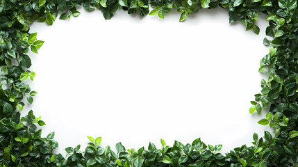 Fresh Green Leaf Border Frame