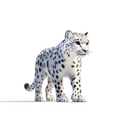 Obraz premium snow leopard 3D render