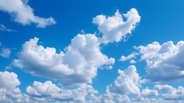 Blue sky with clouds Generative AI