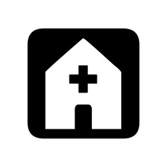 Fototapeta premium Hospital public signage icon