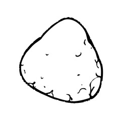 Hand-Drawn Sketch of an Isolated Potato Shape