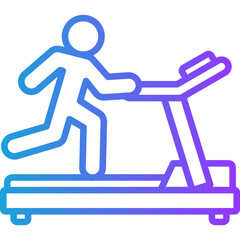 Treadmill line gradient icon