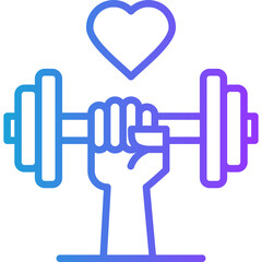 Timer line gradient icon