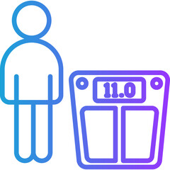 Coaching line gradient icon