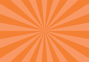 シンプルな集中線背景素材イラスト オレンジ