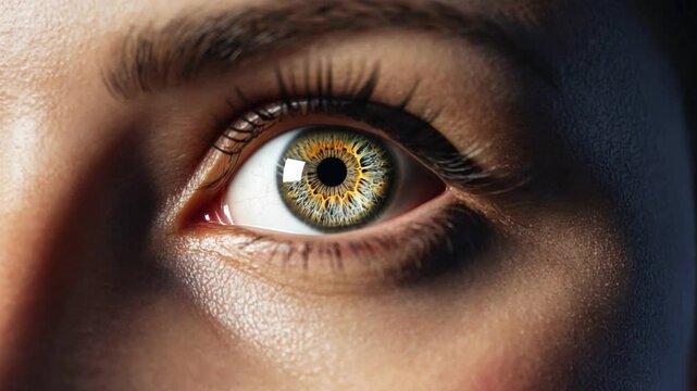 Intimate Gaze: An up-close exploration of a captivating eye, its intricate details and vibrant colors beckoning viewers to connect on a deeper level.