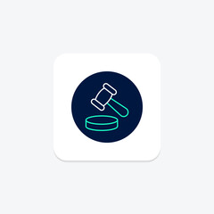 Auction Hammer, vector, pixel perfect, illustrator file