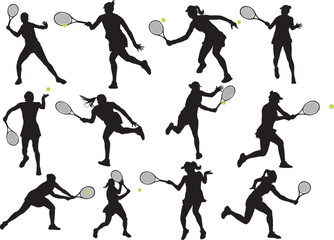 Female Tennis Player, Tennis Silhouette, Tennis Fan