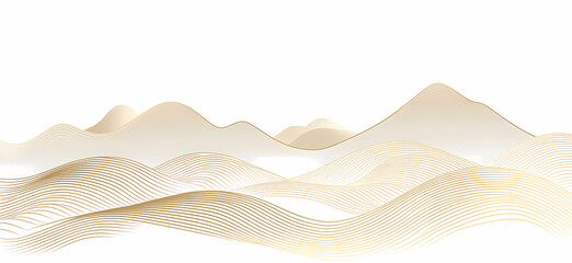 Abstract Golden Mountainscape