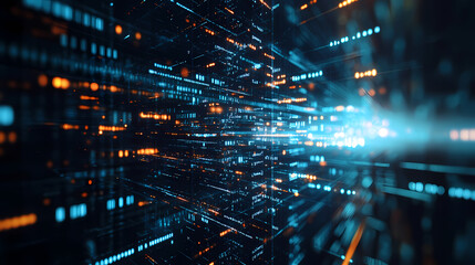Fototapeta premium Digital Data Stream Visualization