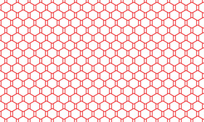 abstract red outline hexagon pattern art suitable for background.