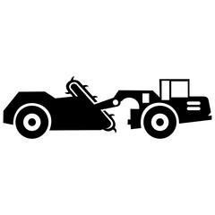 tractor isolated on white