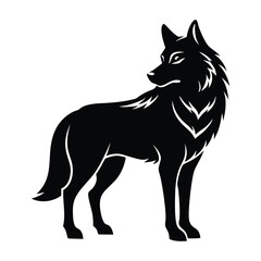 vector illustration of a wolf