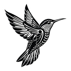 a stylized vector illustration of a hummingbird.