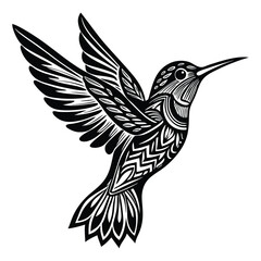 a stylized vector illustration of a hummingbird.