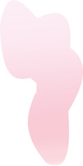 pink abstract form isolated with gradient and curves