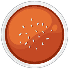 Vector Illustration of Asian Sauce Bowl