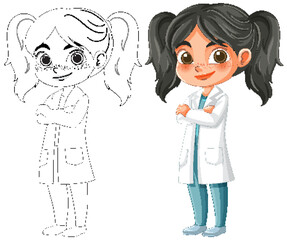 Young Scientist in Lab Coat