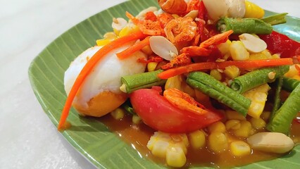 Spicy Corn and Salted Egg Salad Recipe
