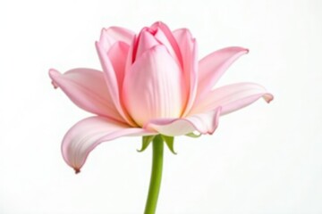 Naklejka premium Single stem with flower isolated on white background, flora, botanical, plant