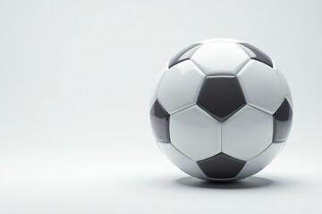 Naklejka premium Spectacular studio shot of a pristine white football against pure white background , background, gleaming