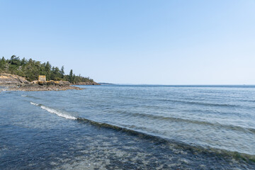 Obraz premium Salish sea coast shoreline sunny beach British Columbia