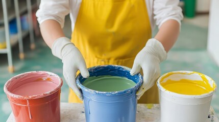 Creative painting techniques art studio visual tutorial bright and colorful environment close-up view artistic inspiration