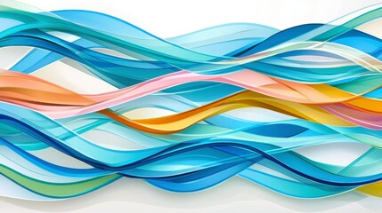 Abstract Colorful Waves Background