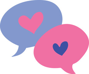 Romance talk illustration